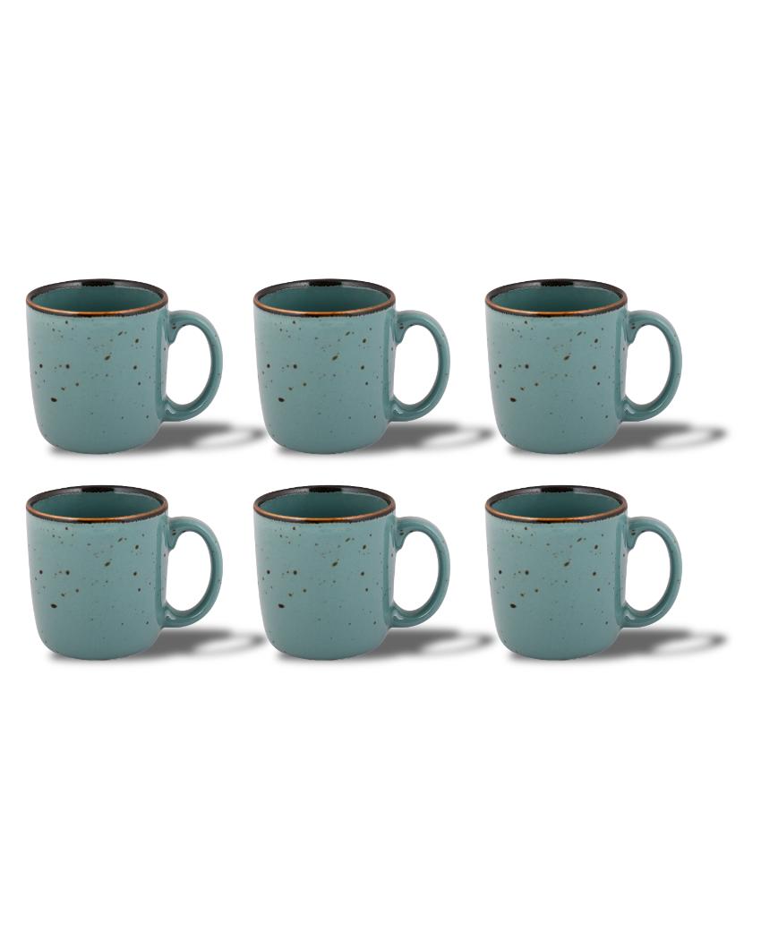 Espresso Green Forest Porcelain Coffee Mug | Set Of 6