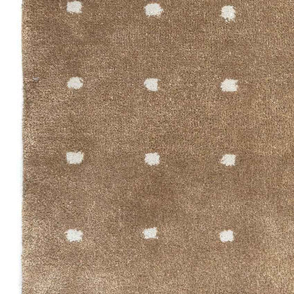 Crafted Brown Hem Hand Tufted Floor Covering Rug