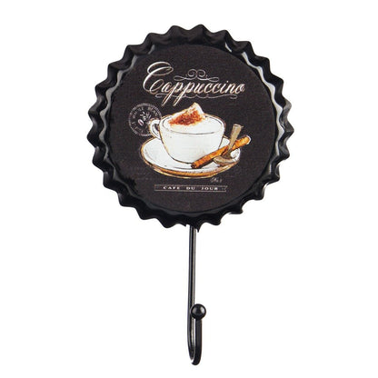 Retro Cappuccino Metal Wall Hook | 2 x 1 x 3 inches