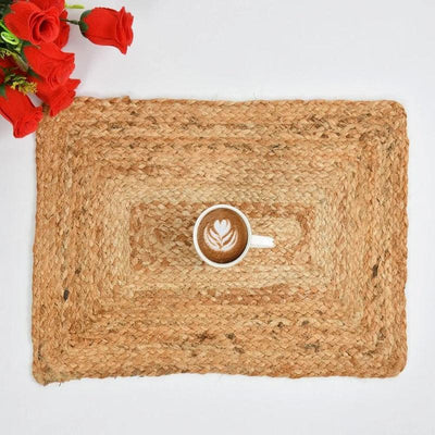 Plain Jute Braided Tablemat | 19 x 13 inches