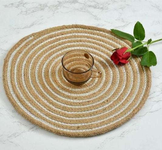 Jute Lurex Placemat | 14 inches