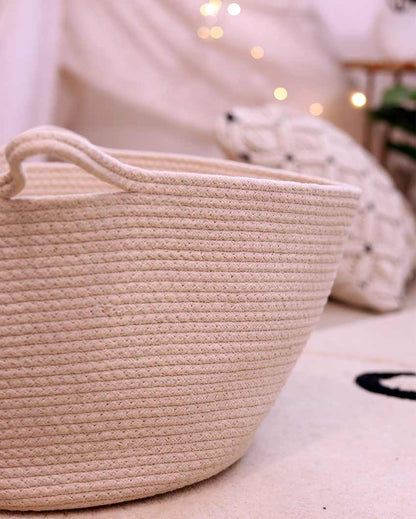 Cotton Conical Basket | 12x18x10 Inches