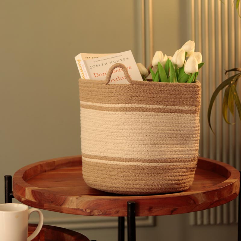 Thin Stripe Planter Basket | Multiple Sizes 10x10 inches