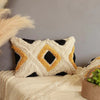 Cross Pattern Tri Color Cushion Cover | 12x20 inches | Single, Set of 2