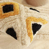 Cross Pattern Tri Color Cushion Cover | 12x20 inches | Single, Set of 2