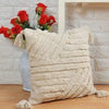 Slanting Lines Tufted Cushion Cover-Single | 16x16 inches