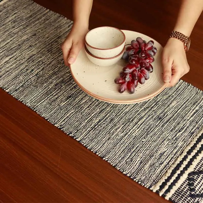 Cotton Pitloom Table Runner | Multiple Colors | 14x54 inches