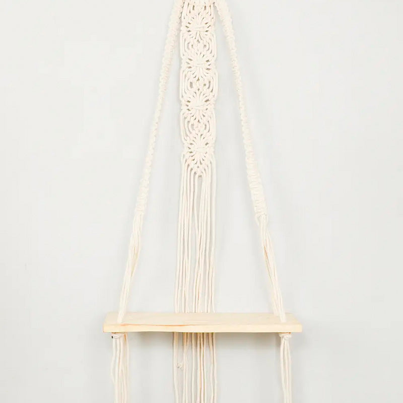 Diamond Side Criss Cross Macrame Wall Hanging | 12 x 5 Inches Default Title