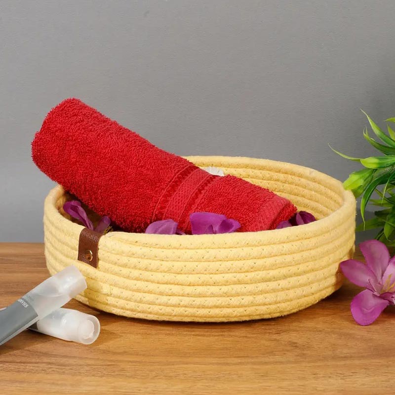 Tiny Cotton Shelf Storage Basket | 8.5 Inches, 9 Inches, 9.5 Inches 9 Inches
