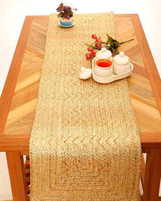 Foil Printed Jute Table Runner | 14 x 54 Inches