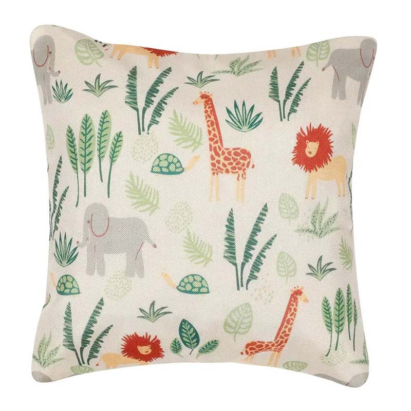 Kids Design Animal, Plants Printed Cushion Cover | 16 x 16 Default Title