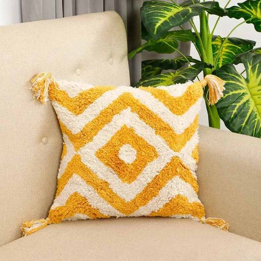 Diamond Tufted Zigzag Cushion Cover | 16 x 16 Inches Default Title