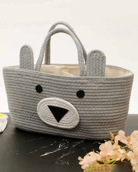 Piggy Face Diaper Cotton Basket With Handles