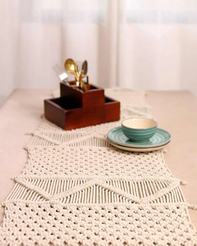 Macrame Dining Table Runner | 83 x 15  inches