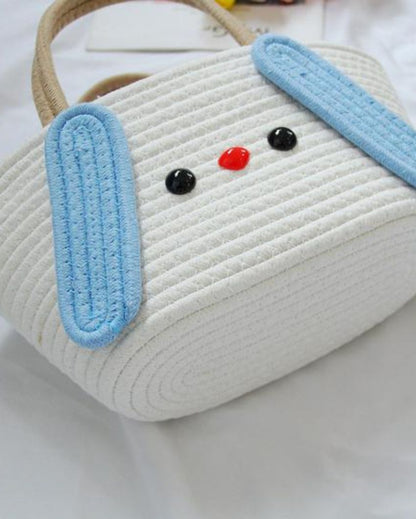 Cotton Rope Cute Bucket Handbag | 12 x 6 inches