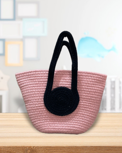 Handwoven Charm Women's Bucket Handbag | 8 x 11 x 8  inches