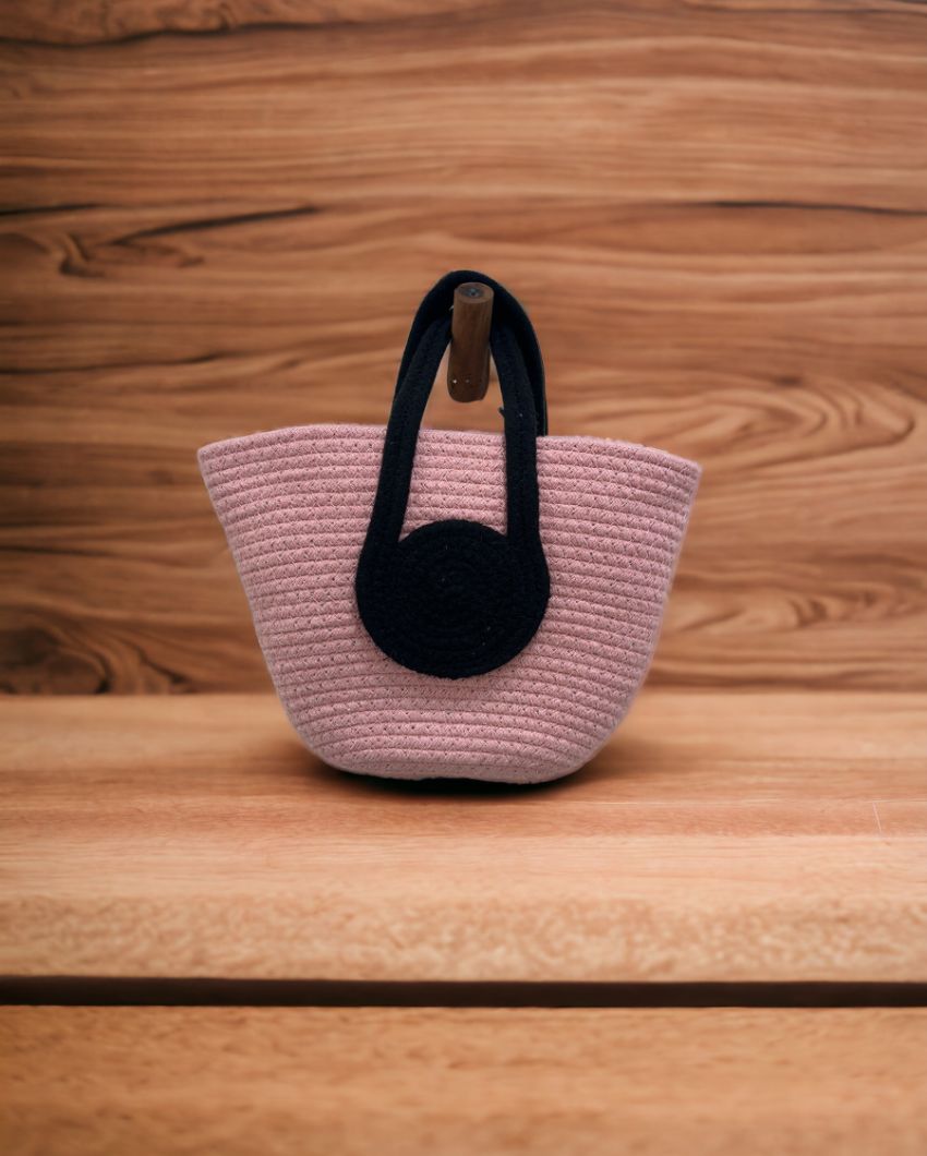 Handwoven Charm Women's Bucket Handbag | 8 x 11 x 8  inches