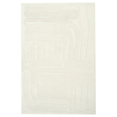 Classic Ivory Wool Floor Covering Rug