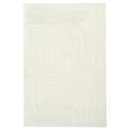 Classic Ivory Wool Floor Covering Rug