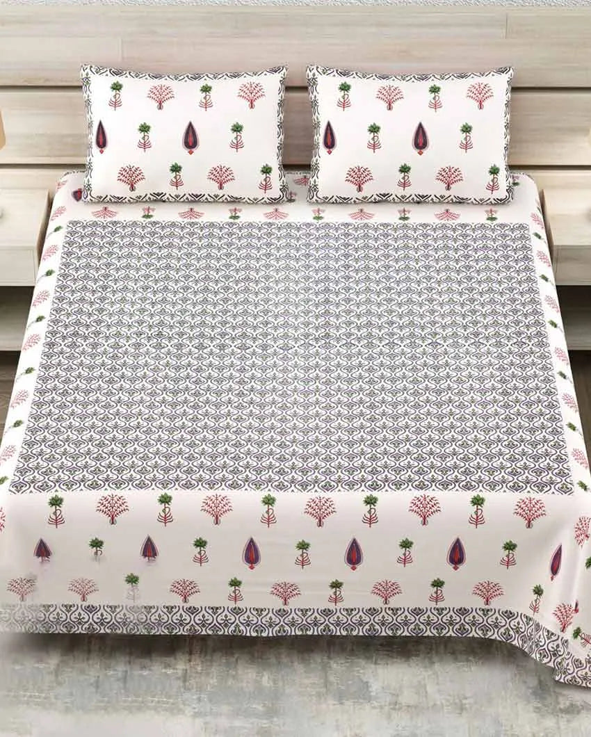 Kalaa Floral Cotton Bedding Set  | Multiple Colors | King Size | 108 x 108 inchese