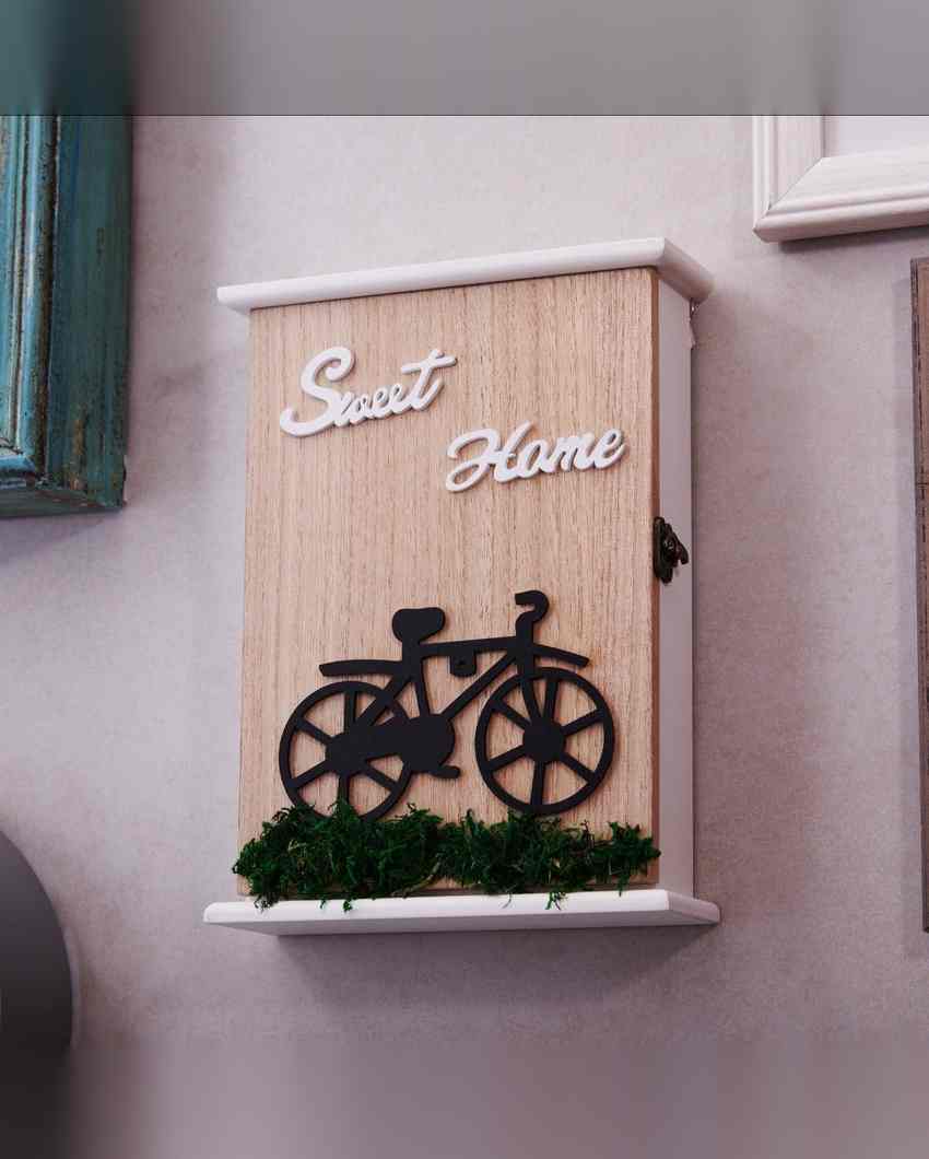 Sweet Home Cycle 5 Hooks Key Box Wall Hanging | 8 x 2 x 11 inches