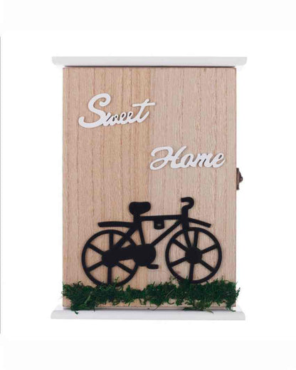 Sweet Home Cycle 5 Hooks Key Box Wall Hanging | 8 x 2 x 11 inches