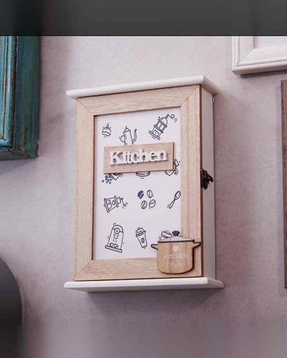 Kitchen 5 Hooks Key Box Wall Hanging |Black| 8 x 2 x 11 inches