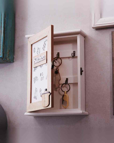 Kitchen 5 Hooks Key Box Wall Hanging |Black| 8 x 2 x 11 inches