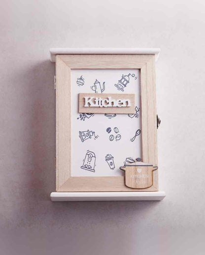 Kitchen 5 Hooks Key Box Wall Hanging |Black| 8 x 2 x 11 inches