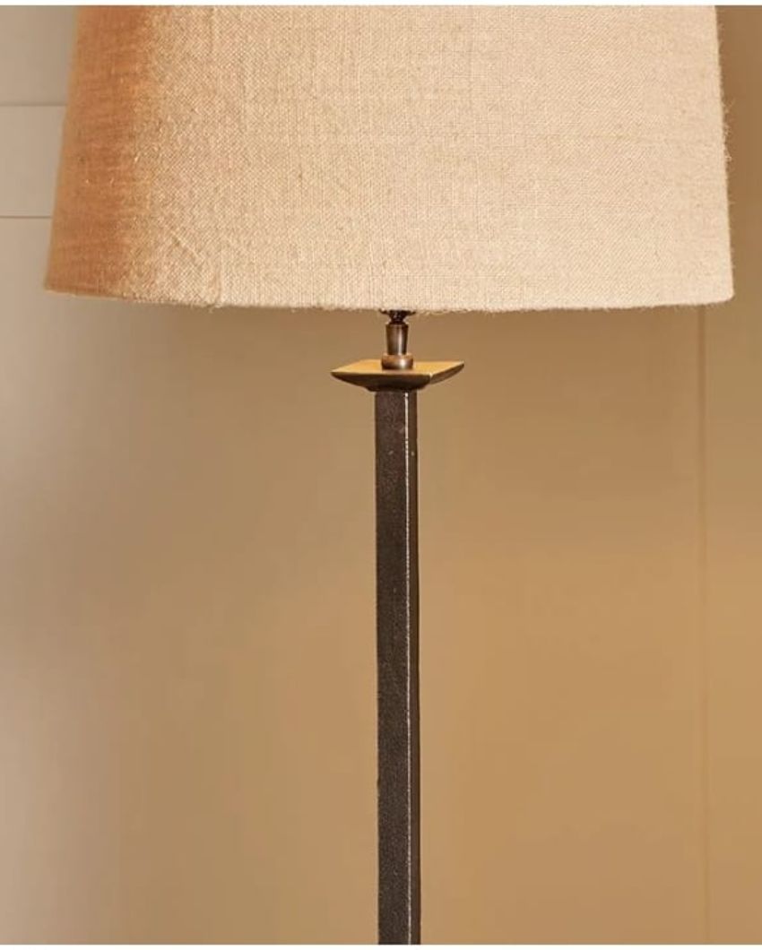 Tripod Aluminium Floor Lamp with Brass Antique Finish | 12 x 15 x 54 inches