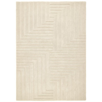 Minimalist White Liner Floor Covering Rug