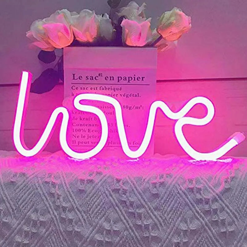 Love Led Light For Wall Hanging Pink