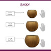 Vase Ball Groove Black Gold Planter | Multiple Sizes