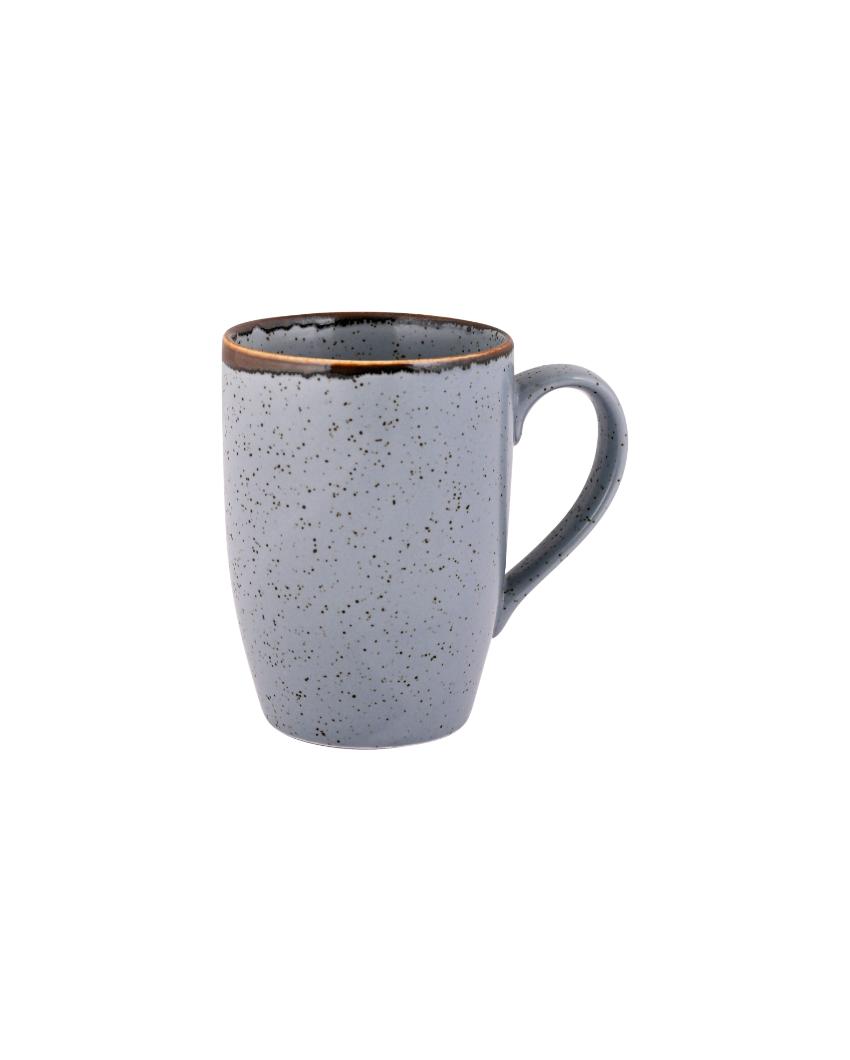 Doppio Matt Grey Sky Porcelain Coffee Mug | Set Of 6