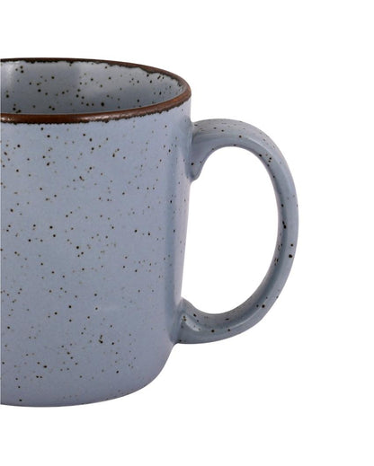 Espresso Matt Grey Sky Porcelain Coffee Mug | Set Of 6