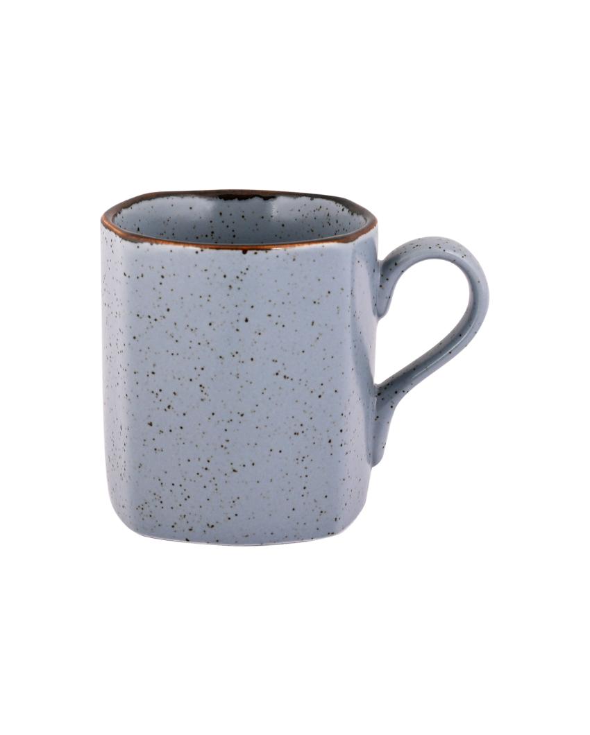 Cappuccino Matt Grey Sky Porcelain Coffee Mug | Set Of 6