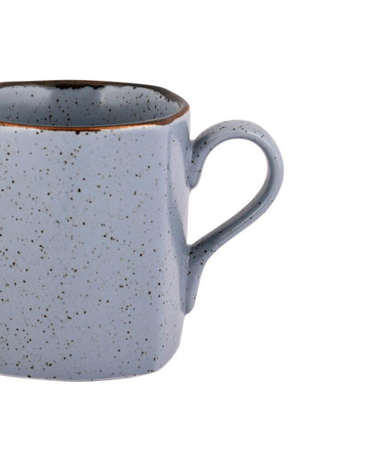 Cappuccino Matt Grey Sky Porcelain Coffee Mug | Set Of 6