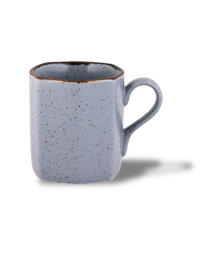 Cappuccino Matt Grey Sky Porcelain Coffee Mug | Set Of 6