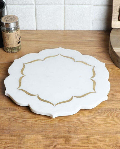 Exquisite Marble Serving Platter | 12 x 12 inches