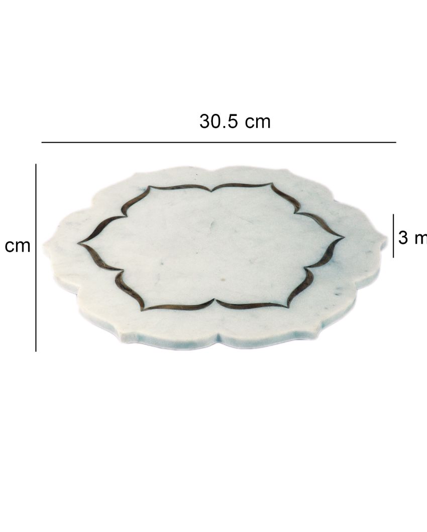 Exquisite Marble Serving Platter | 12 x 12 inches