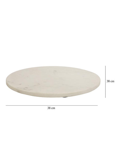 White Elegant Marble Platter | 15 inches