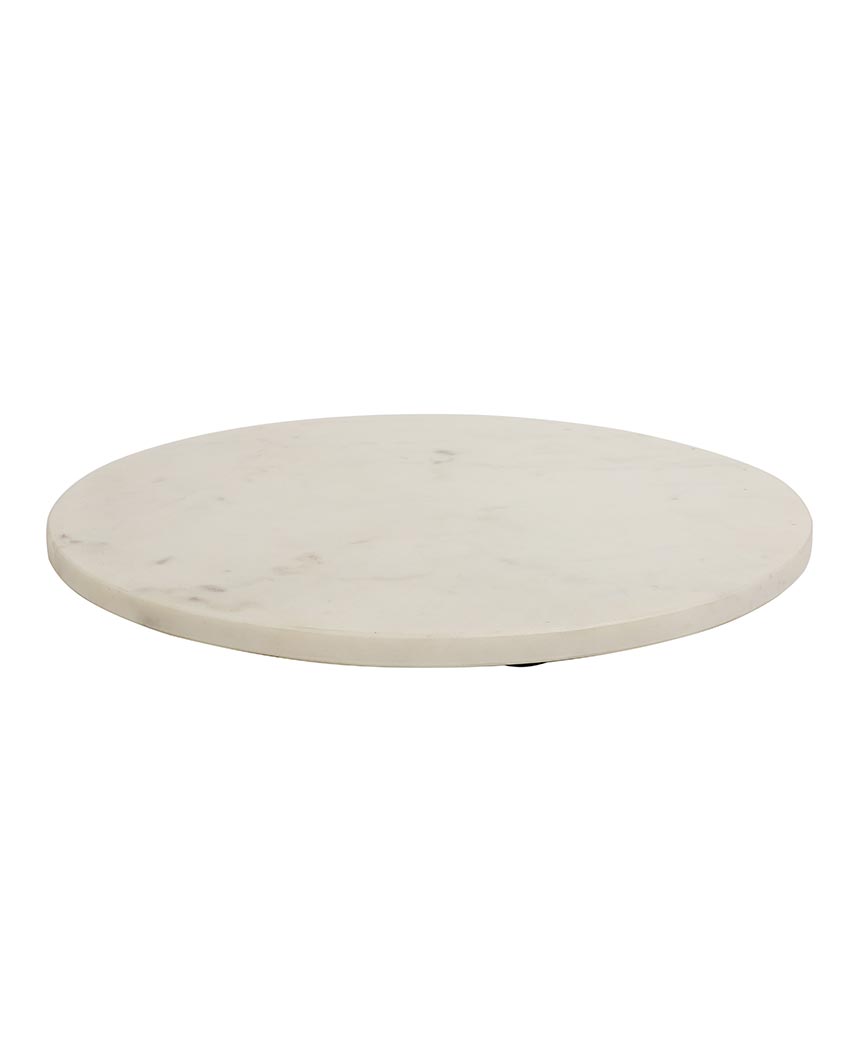 White Elegant Marble Platter | 15 inches