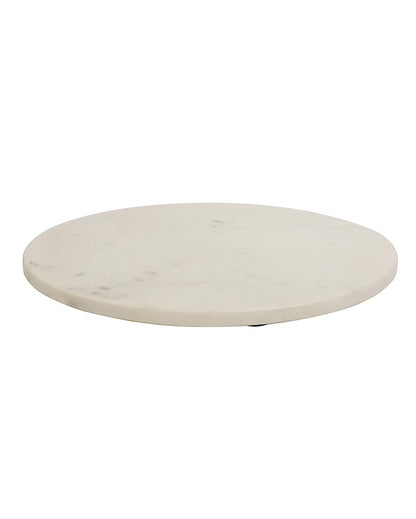 White Elegant Marble Platter | 15 inches