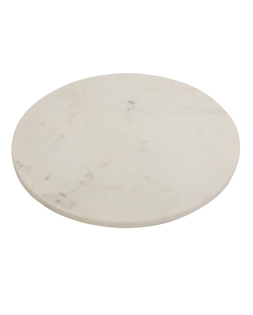 White Elegant Marble Platter | 15 inches