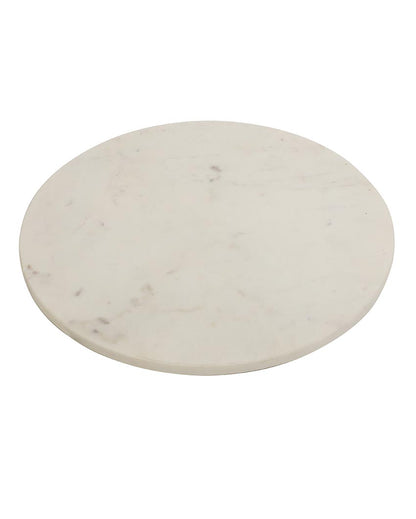 White Elegant Marble Platter | 15 inches