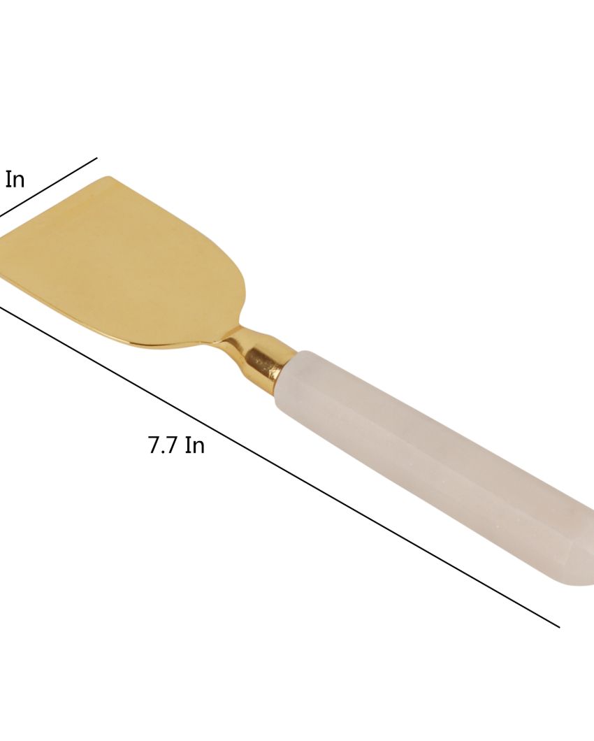 Marble Gold Plating Cake knife & Server Set | 3 Pieces | 8 x 2 inches