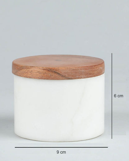 Modern Marble Jar With Lid | 4 x 2 inches