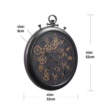 French Chronograph Gold Mechanical Clock | 21 x 3 x 25 inches