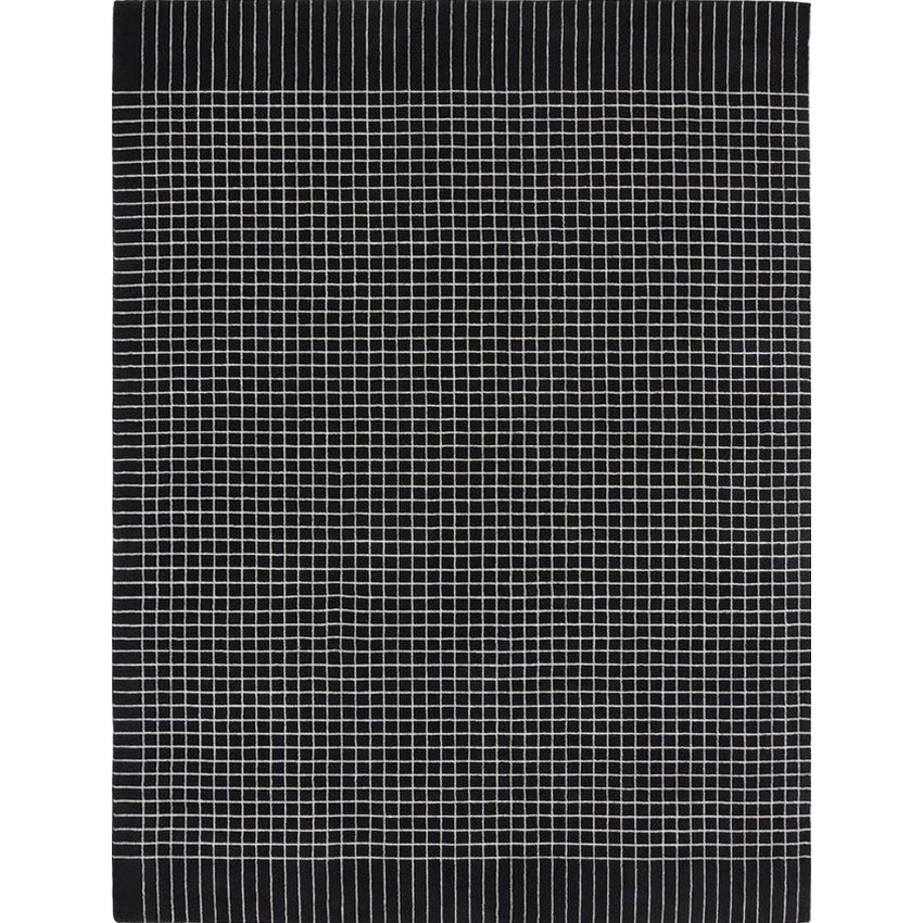 Fresh Black & White Mesh Reversible Floor Covering Rug