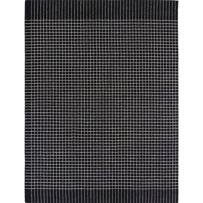 Fresh Black & White Mesh Reversible Floor Covering Rug